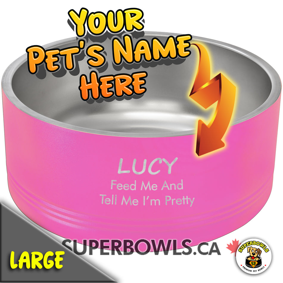 Premium Laser Dog Bowl 